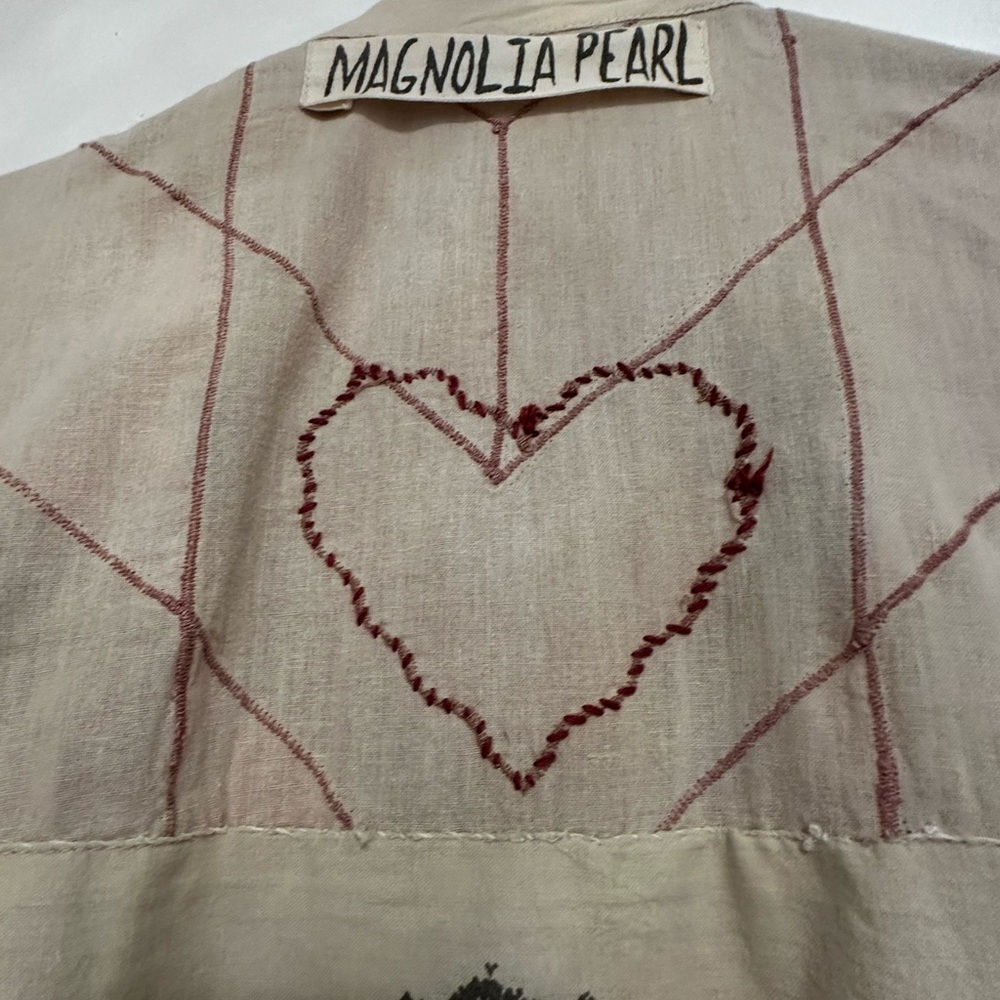 Magnolia Pearl O’Leary Quilt-work Reversible Patchwork Heart Duster - Picture 11 of 15